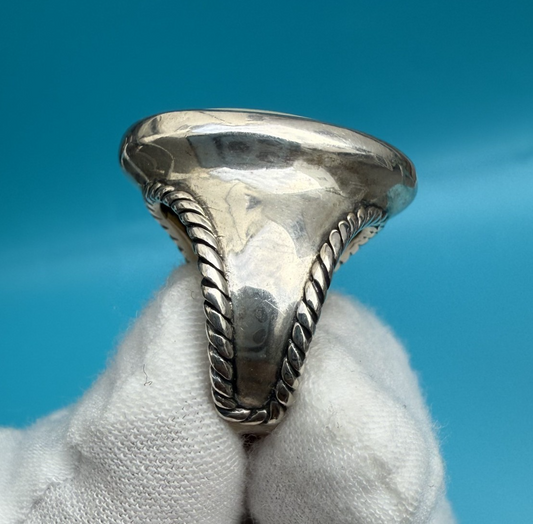 Vintage & Beautiful Carolyn Pollack Yellow Jasper & Sterling Silver Ring1
