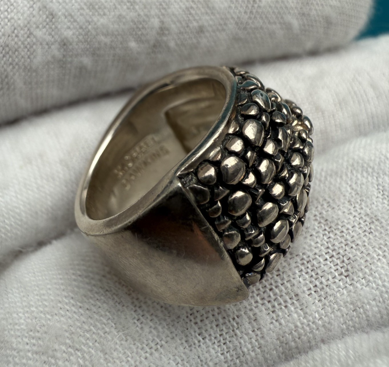 Vintage Textured Sterling Silver Ring by Michael Dawkins5
