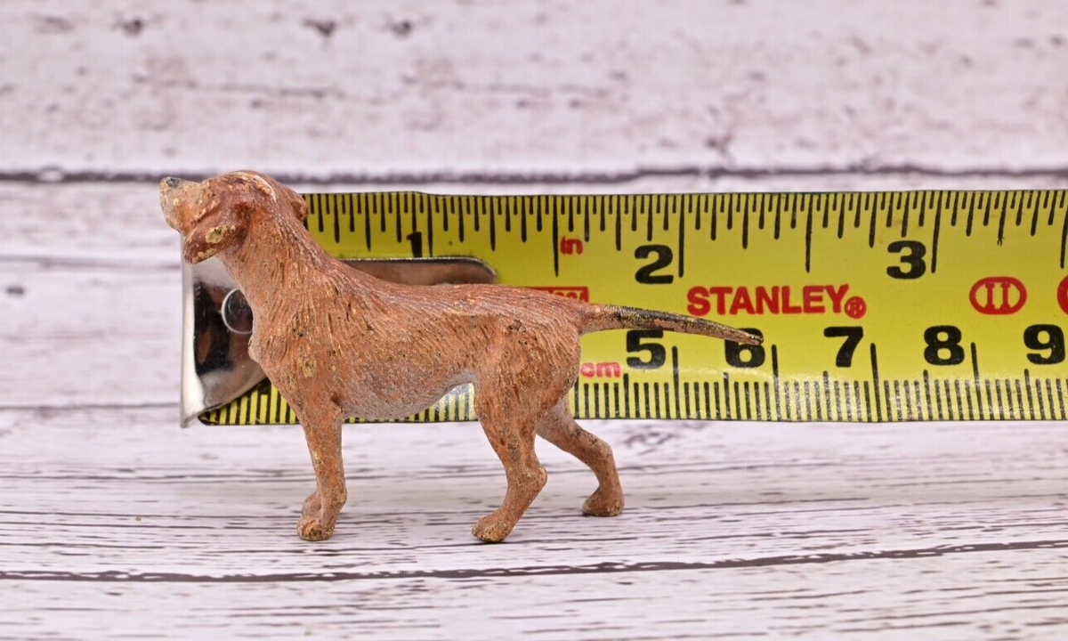 Antique 1900s Austrian Vienna Cold Painted Bronze Figure of Labrador Retriever12