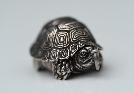 Awesome Sterling Silver Tortoise Pendant with Hidden Compartment1