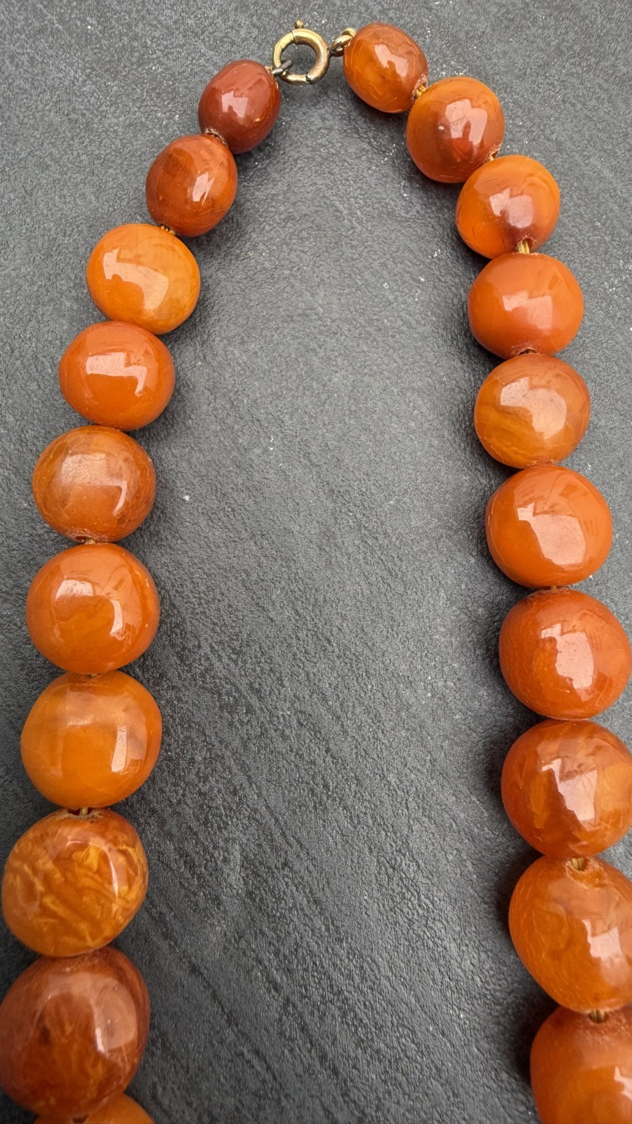 Super Cool Vintage Candy Drop Shape Natural Butterscotch Amber Necklace9