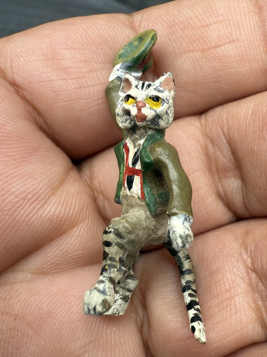 Wonderful Austrian Vienna Cold Painted Bronze Figure of a Cat Gentleman1