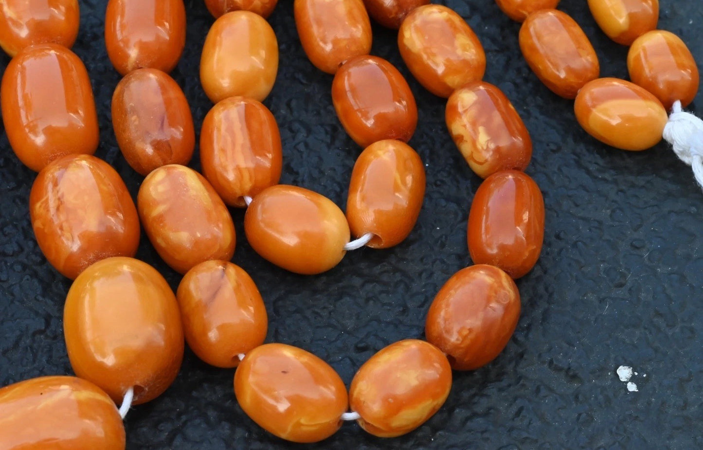 Genuine Marbled Natural Baltic Butterscotch Amber Beaded Necklace9