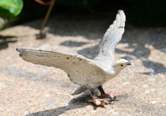 Early German Cold Painted White Metal Figure of Elegant White Bird 1