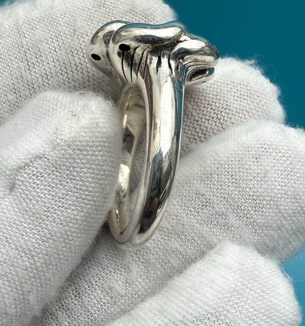 Sterling Silver Ring with Flower Motif 5