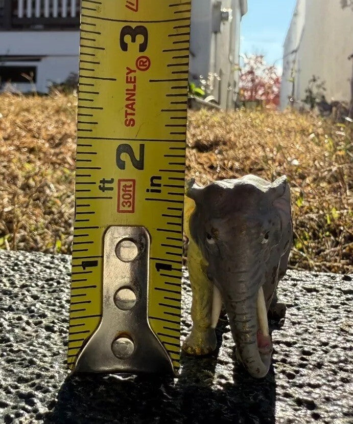 Antique Austrian Vienna Cold Painted Bronze Figure of Miniature Elephant5