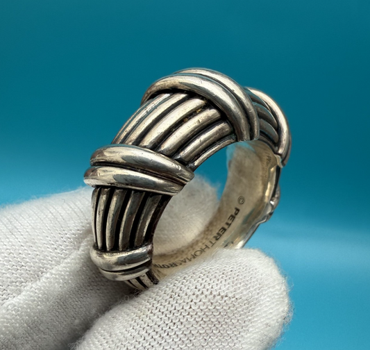 Awesome Vintage Peter Thomas Roth 925 Sterling Silver Twisted Band Ring1