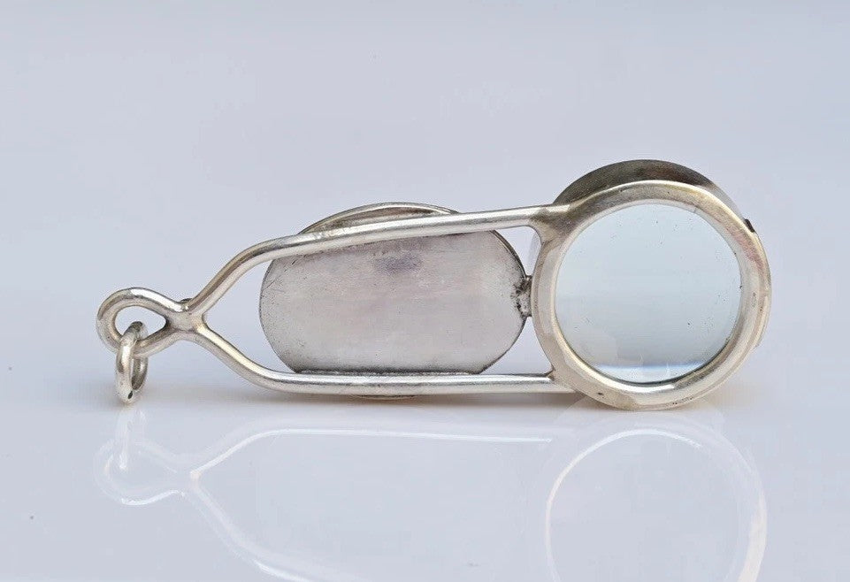 Sterling Silver Southwest Jewelers Loupe with Blue Glass Opal6