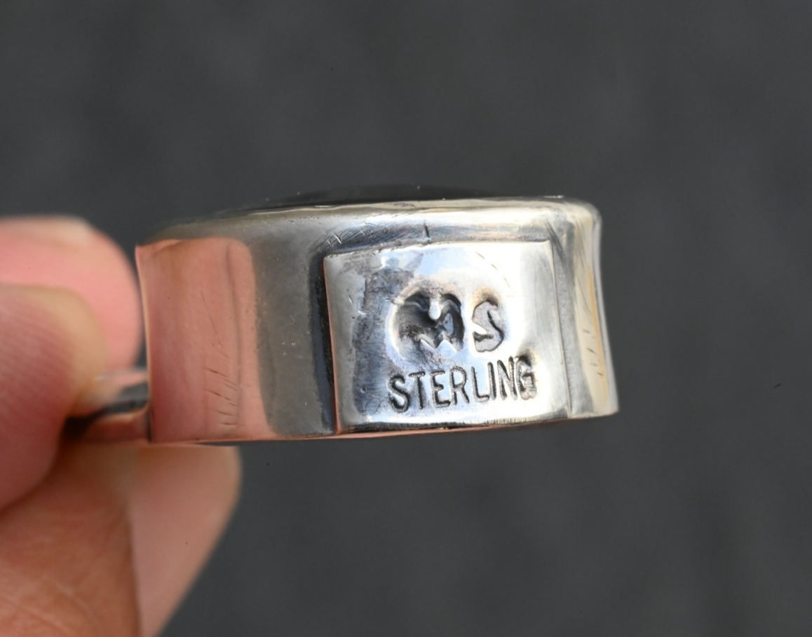 Stunning Signed Sterling Silver & Southwest Jewelers Loupe Crow Bird on Skull4