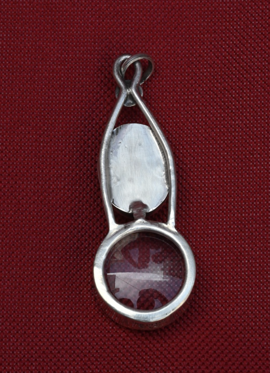 Gorgeous Sterling Silver Southwest Jewelers Loupe W/ Rainbow Moonstone Face3