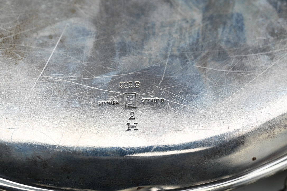 Georg Jensen Sterling Silver 3-Piece Tea / Coffee Set with Blossom Pattern Tray14