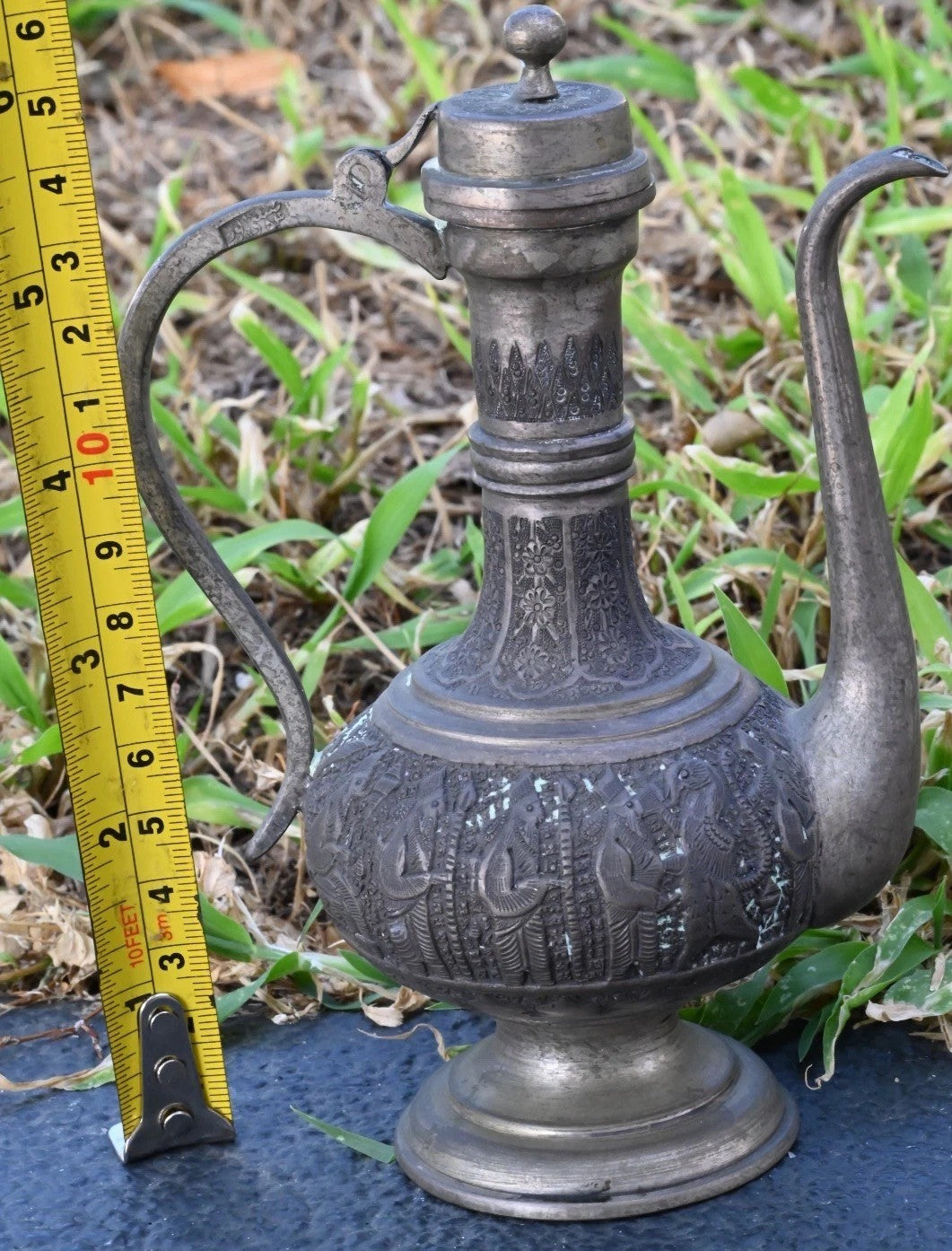 Stunning Antique 1900s Middle Eastern Silver Coffee / Teapot Signed*12