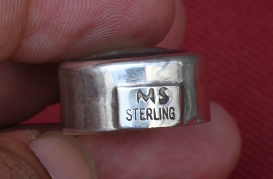 Handmade Sterling Silver Southwest Jewelers Loupe W/ Brown Turquoise5