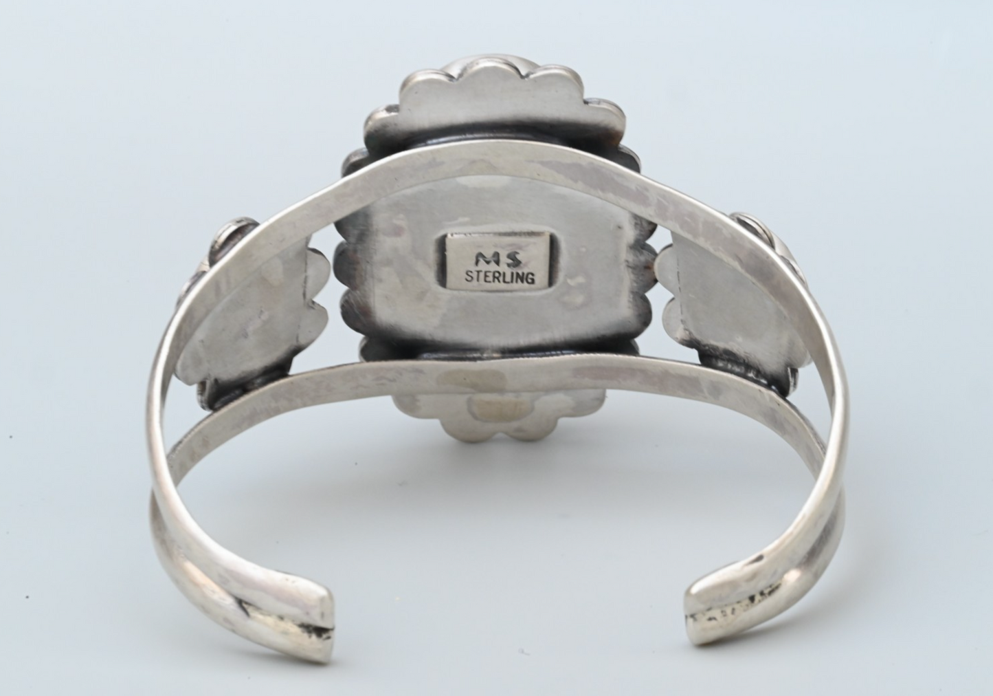 Southwestern Sterling Silver Cuff Bracelet with Sky Blue Turquoise6
