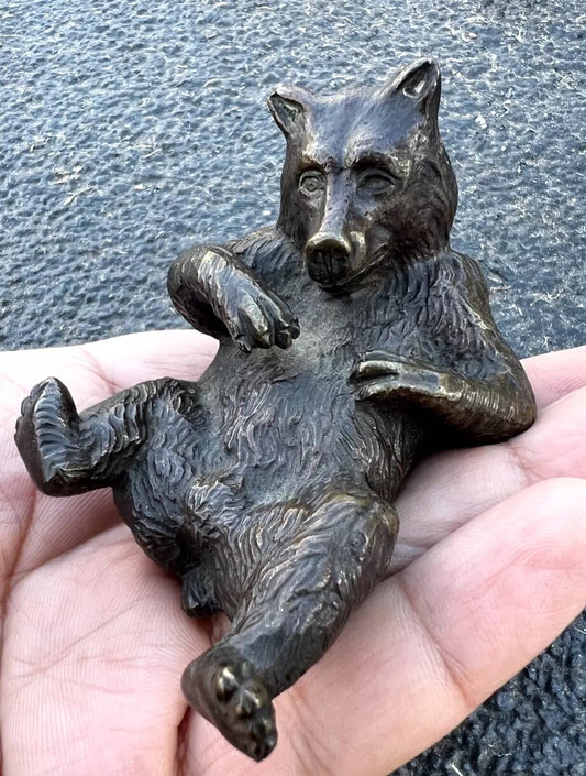 Awesome Austrian Vienna Style Bronze Paperweight of Playful Bear1