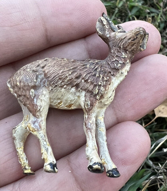 Antique Austrian Vienna Cold Painted Bronze Figure of Antelope / Stag1