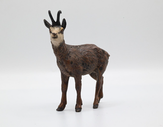 Life-like Antique Austrian Vienna Cold Painted Bronze Figure of Chamois Deer1