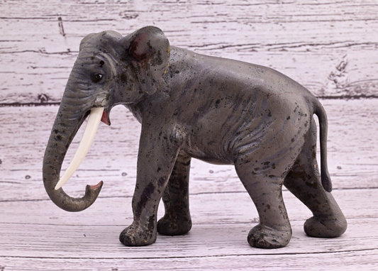 Stunning Large Antique Austrian Vienna Cold Painted Bronze Figure of Elephant1