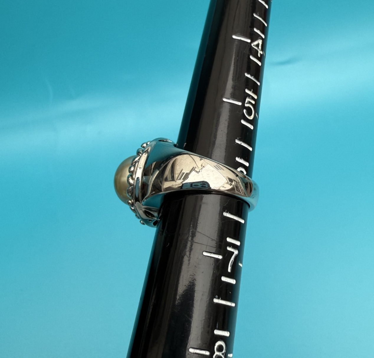 Vintage Honora Pearl & 925 Sterling Silver Ring3