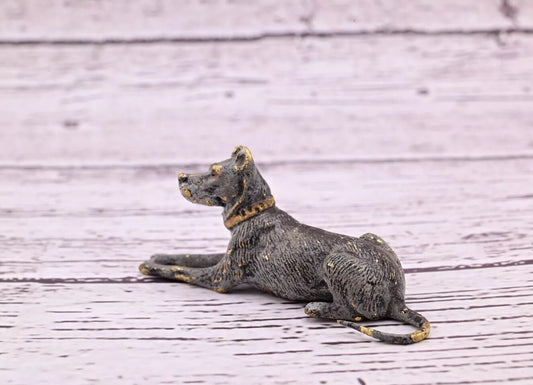 Antique Austrian Vienna Cold Painted Bronze Figure of Life-like Great Dane Dog1