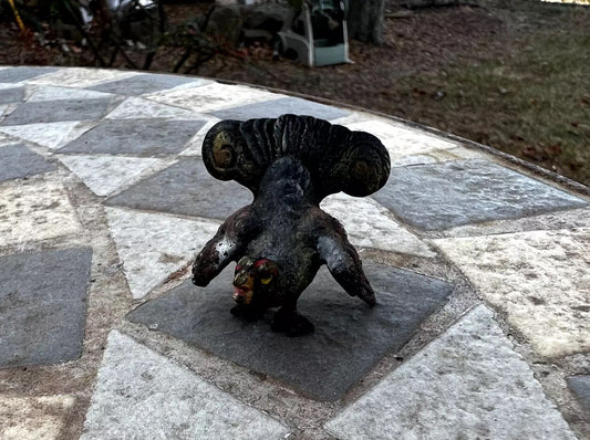 Small Antique Austrian Vienna Cold Painted Bronze Figure of Turkey1
