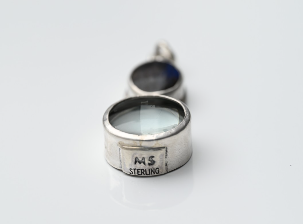 Sterling Silver Southwestern Jewelers Loupe with Blue Labradorite3