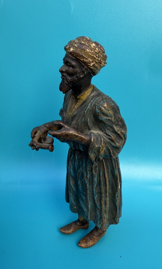 Antique Franz Bergman Austrian Vienna Cold Painted Bronze Figure of Bedouin Arab1