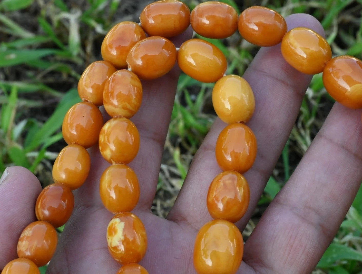Stunning Natural Baltic Butterscotch Amber Necklace With Large Beads8