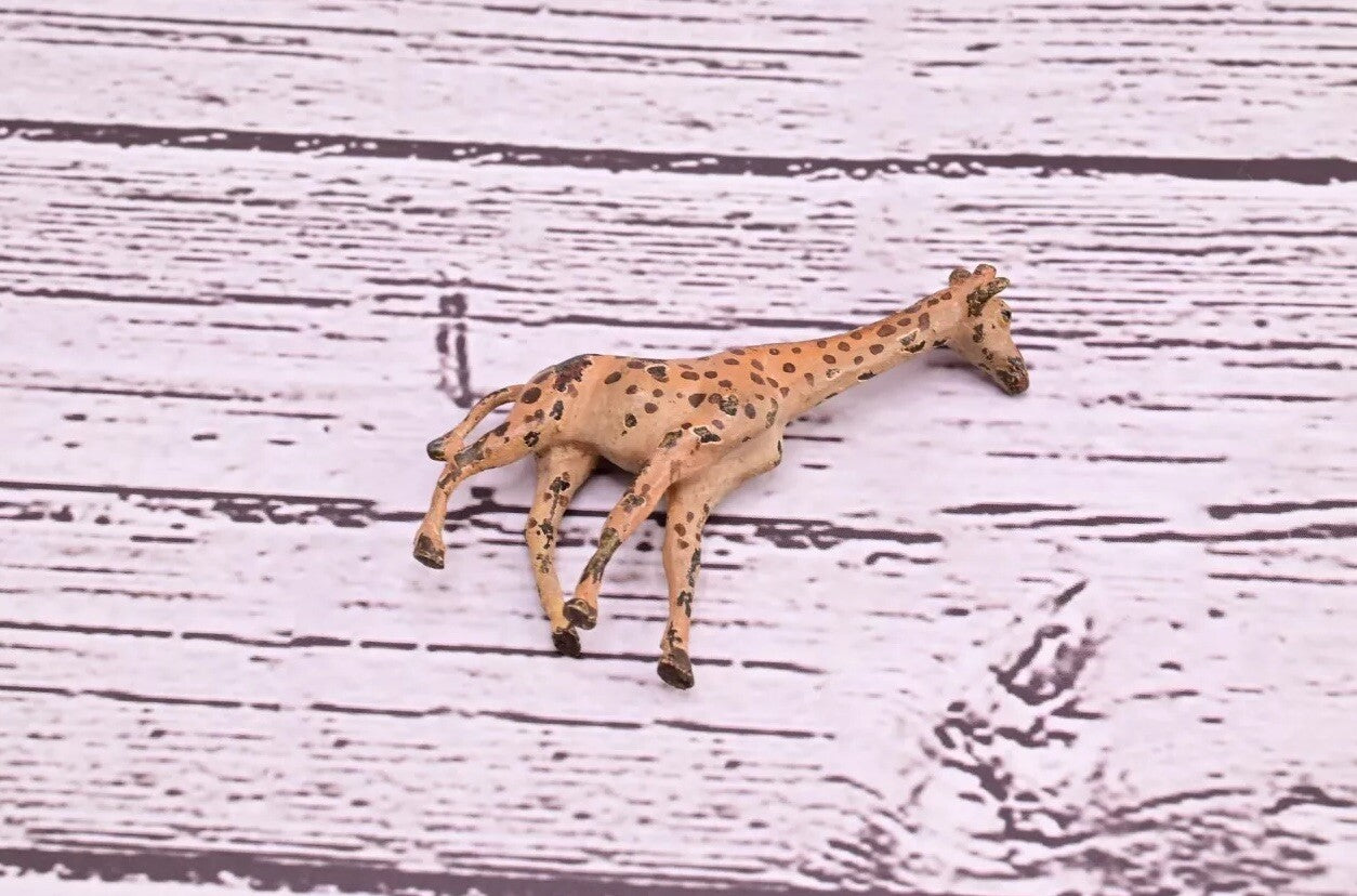 Nice Old Antique Austrian Vienna Cold Painted Bronze Figure of Giraffe10