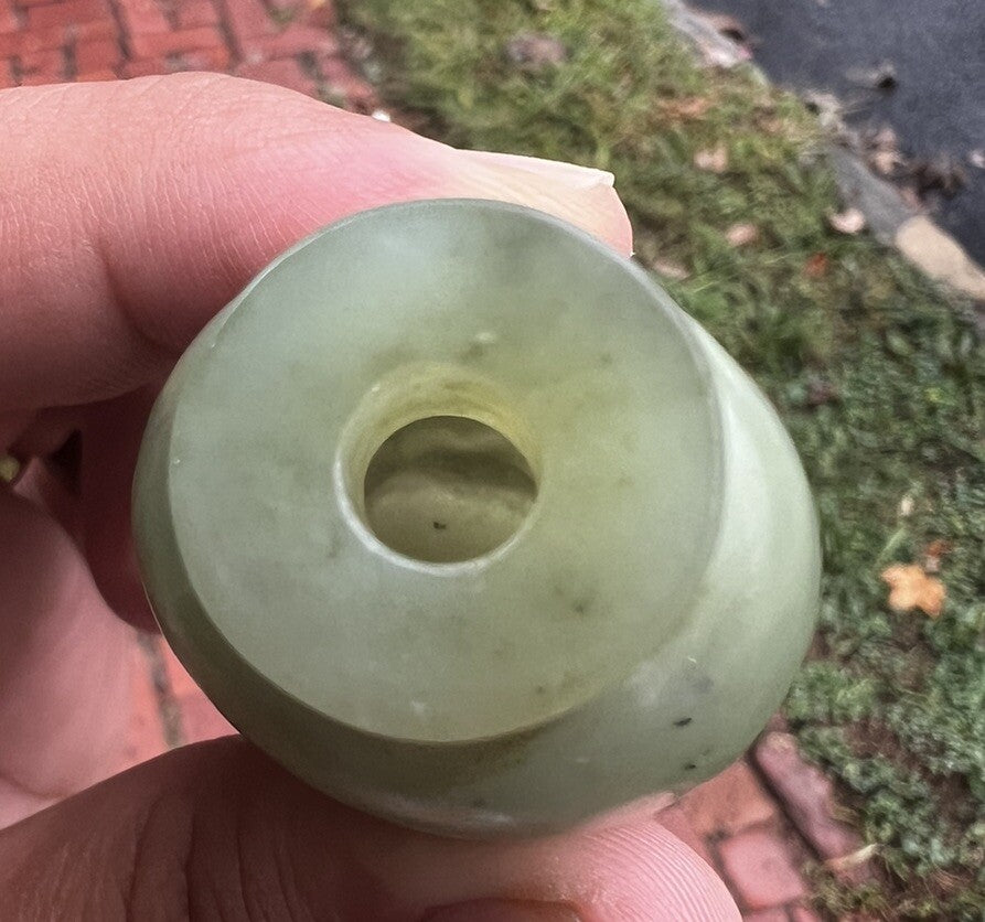 Elegant Antique / Vintage Chinese Hand Carved Natural Jade Snuff Bottle11