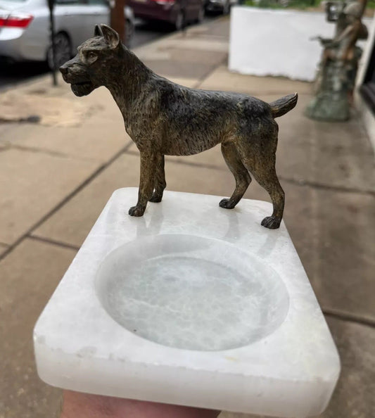 Super Detailed Antique Austrian Vienna Cold Painted Bronze Figure of Terrier Dog1