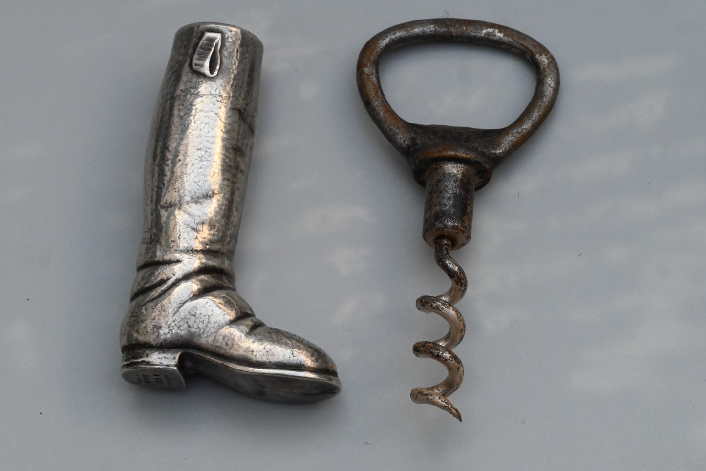 Collectible Antique Sterling Silver Riding Boot Corkscrew and Bottle Opener6