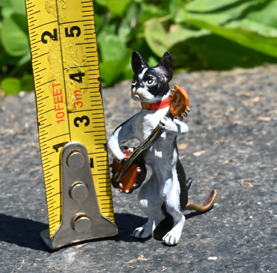Austrian Vienna Cold Painted Bronze Figure of Boston Terrier Playing Banjo5