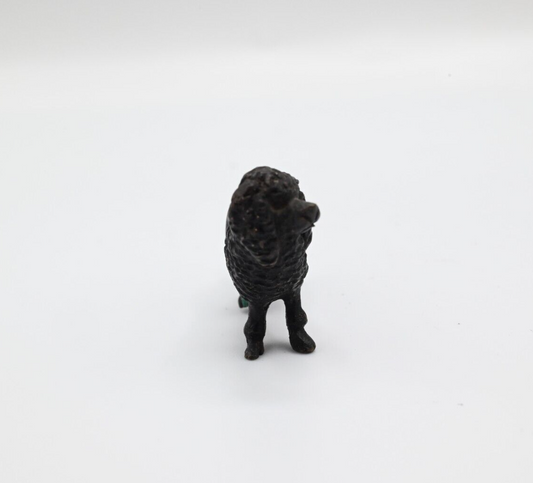 Original Antique Austrian Vienna Cold Painted Bronze Figure of Black Poodle1