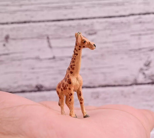 Cute Antique Austrian Vienna Cold Painted Bronze Figure of Small Giraffe1