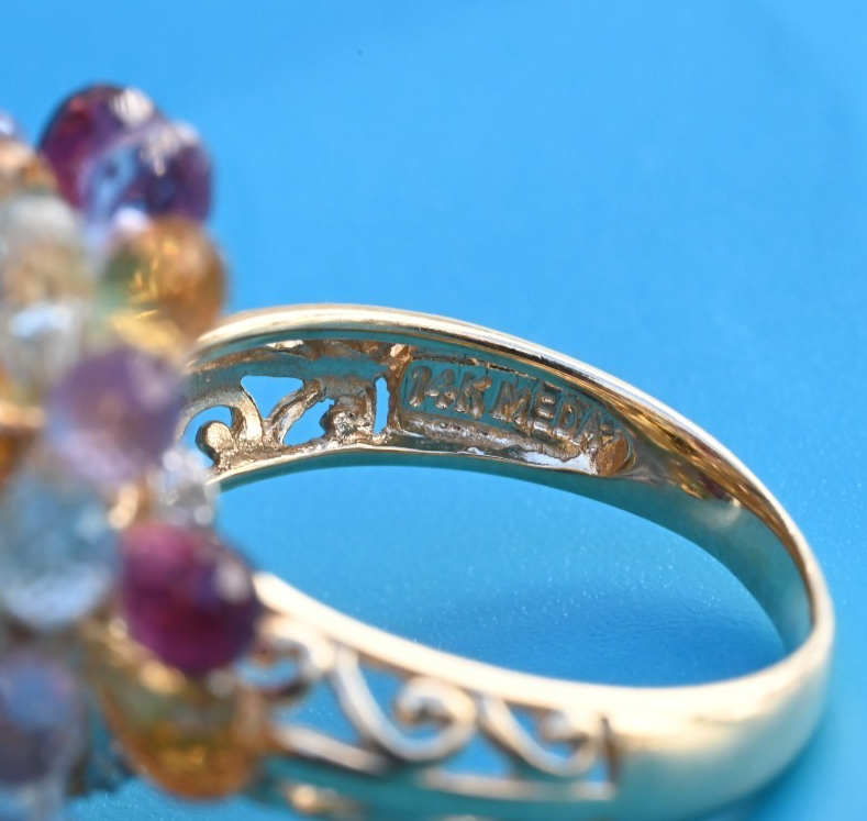 Designer VICTORIA WIECK 14K Yellow Gold & Faceted Multi Gemstone Ring8