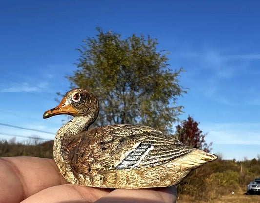 Antique Austrian Vienna Cold Painted Bronze Figure of Sitting Mallard Duck1