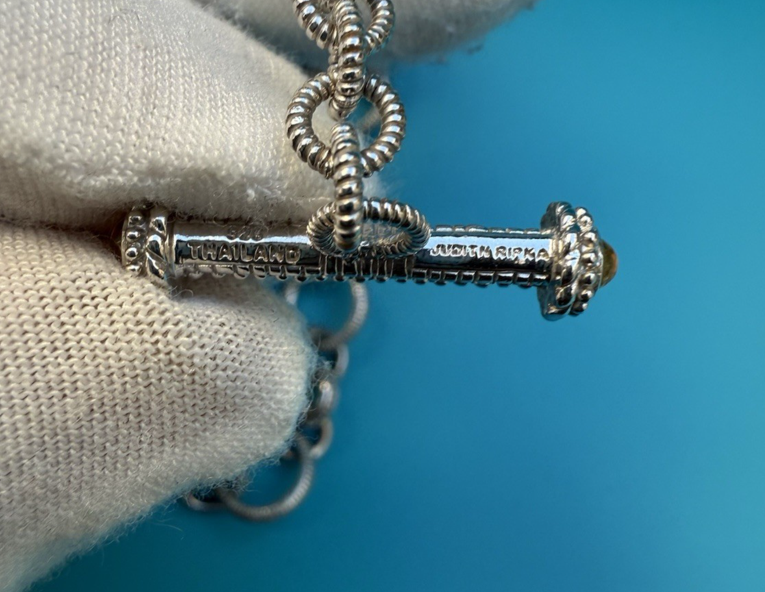 Gorgeous Vintage Chunky Cable Link Necklace Sterling Silver by Judith Ripka 14