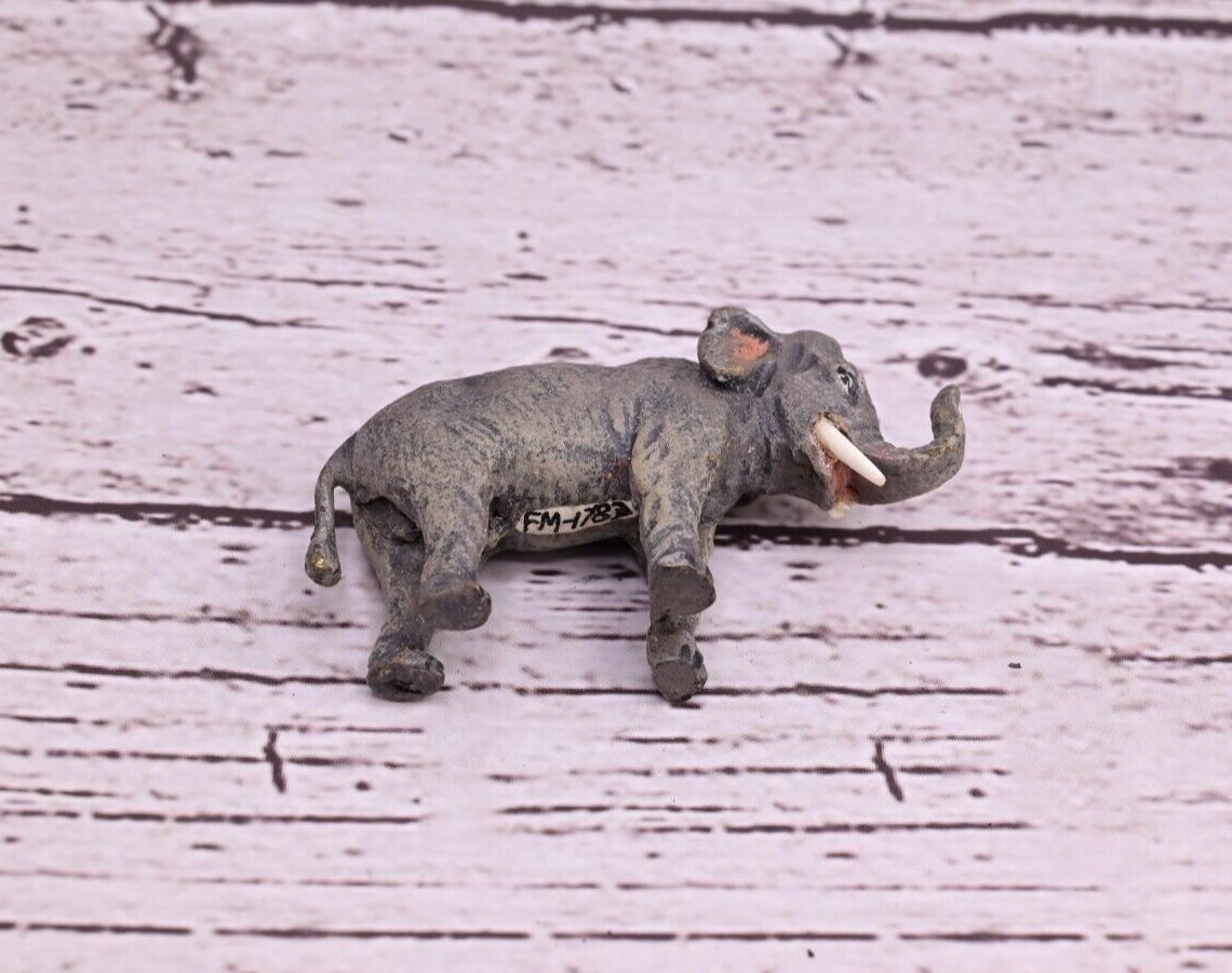 Original Small Antique Austrian Vienna Cold Painted Bronze of Elephant10