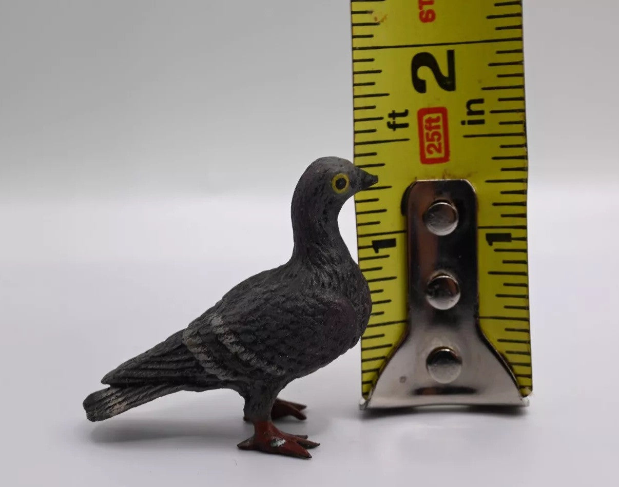 Antique Austrian Vienna Cold Painted Bronze Figure of Dark Blue Papo Pigeon7