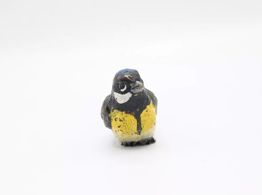 Small Antique Austrian Vienna Cold Painted Bronze of Great Tit Songbird1