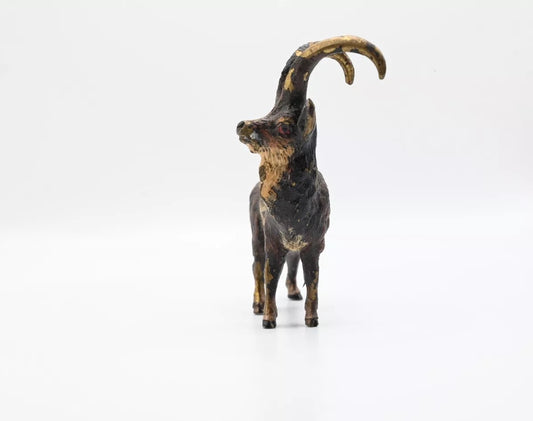 Awesome Antique Austrian Vienna Cold Painted Bronze of Mountain Goat1