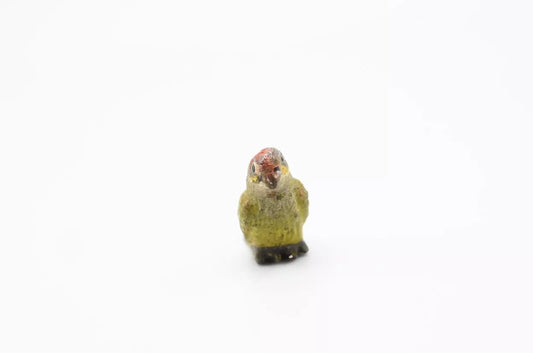 Original Miniature Antique Austrian Vienna Cold Painted Bronze of Green Parrot1