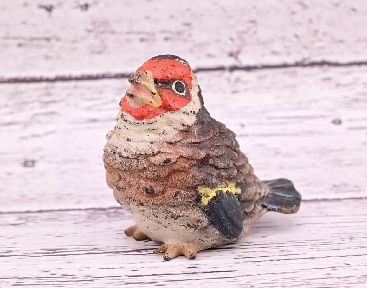 Super Cute Antique Austrian Vienna Cold Painted Bronze Figure of Goldfinch1