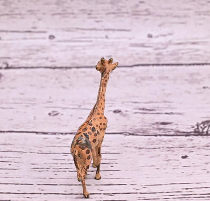 Nice Old Antique Austrian Vienna Cold Painted Bronze Figure of Giraffe5