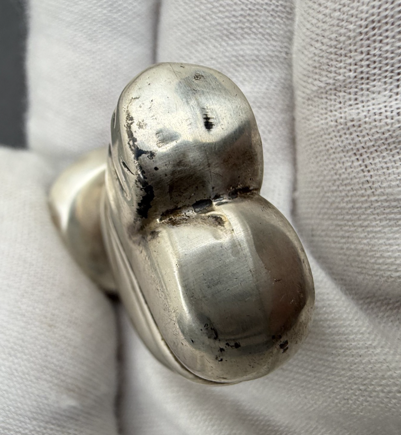 Awesome Vintage Mexico Sterling Silver Siesta Man Perfume Bottle w/ Amethyst Top4