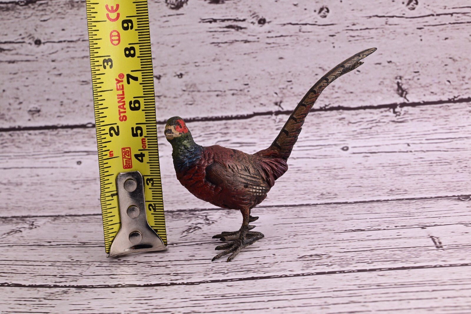 Stunning Antique Austrian Vienna Cold Painted Bronze of Ring Neck Pheasant12