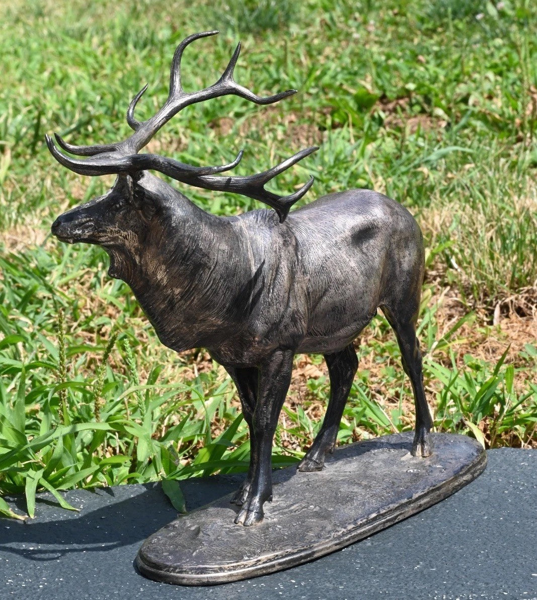 Original Dated 1931 American Artist Louis Jonas Elk Sculpture In Silvered Metal3