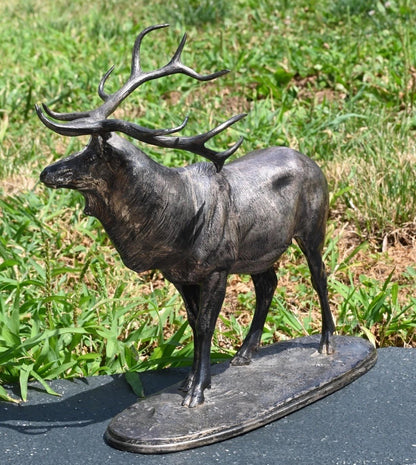 Original Dated 1931 American Artist Louis Jonas Elk Sculpture In Silvered Metal3