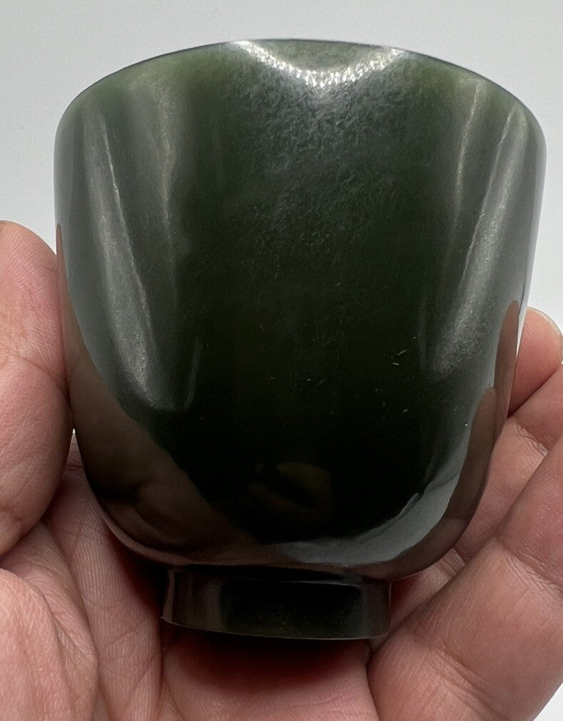 Very Rare & Genuine Chinese Antique 18th C. Qianlong Jade Cup Mark & Period1